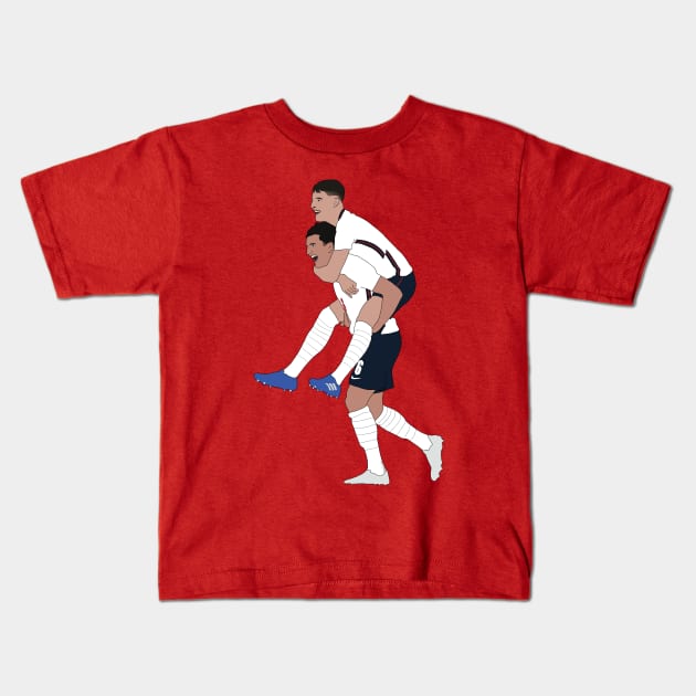 Harry Maguire Declan Rice England Euros Kids T-Shirt by Hevding